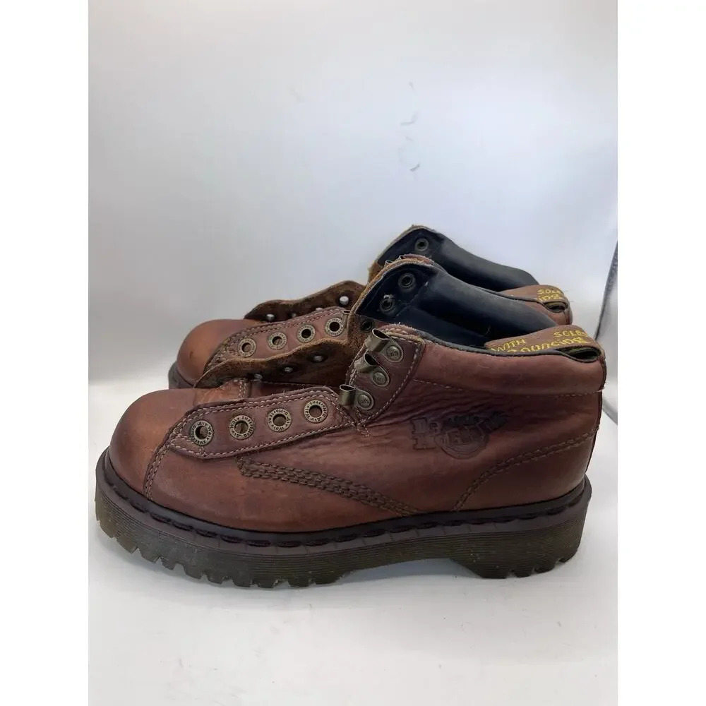 Dr. Martens Brown Leather Lace-Up Ankle Work Boots Men’s 5/ Women's 6.5
